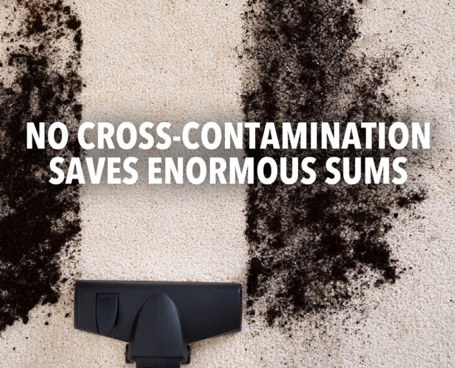 No Cross-Contamination Saves Enormous Sums